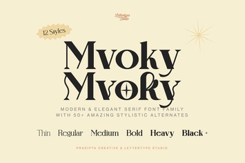 Mvoky Modern & Elegant Serif Family