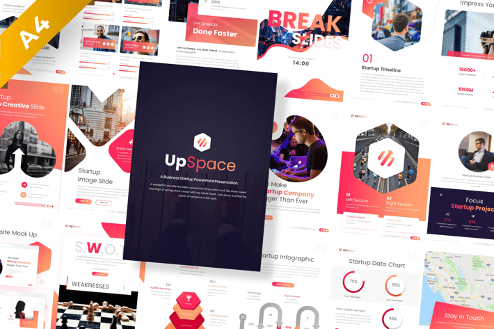 UpSpace Portrait Stratup PowerPoint Template