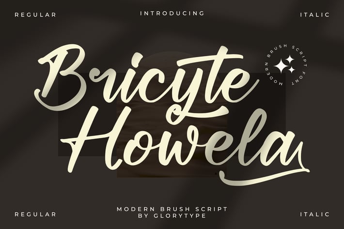 Bricyte Howela Modern Brush Script Font