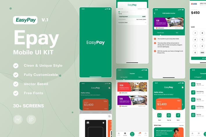 Easypay - Epay Mobile UI Kit