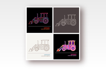 Grader (4 options) vector illustrations