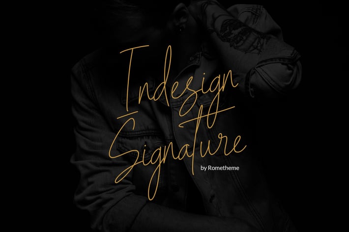 Indesign Signature - Script Font