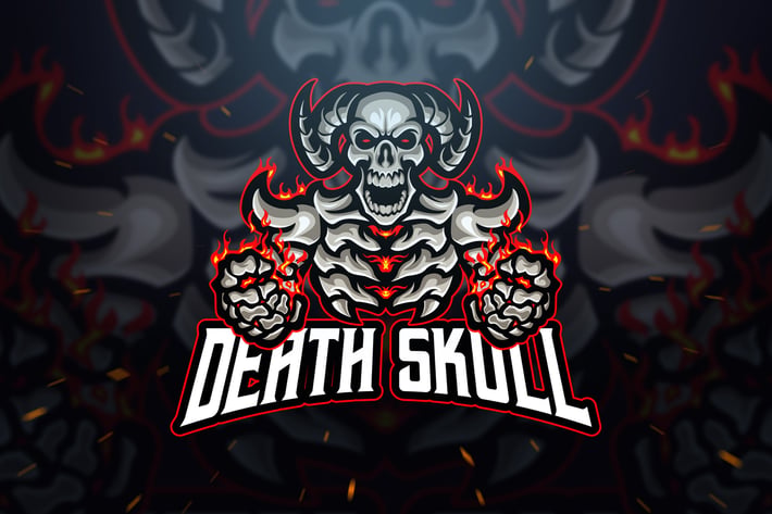 Death Skull Logo and Esport Logo Template