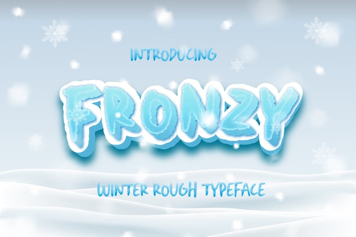 Fronzy - Winter Rough Typeface