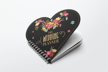 Heart Shape Notebook Mockups