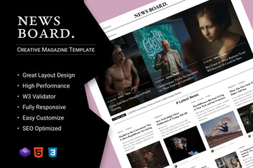Newsboard - Creative Blog/Magazine/Publisher HTML 