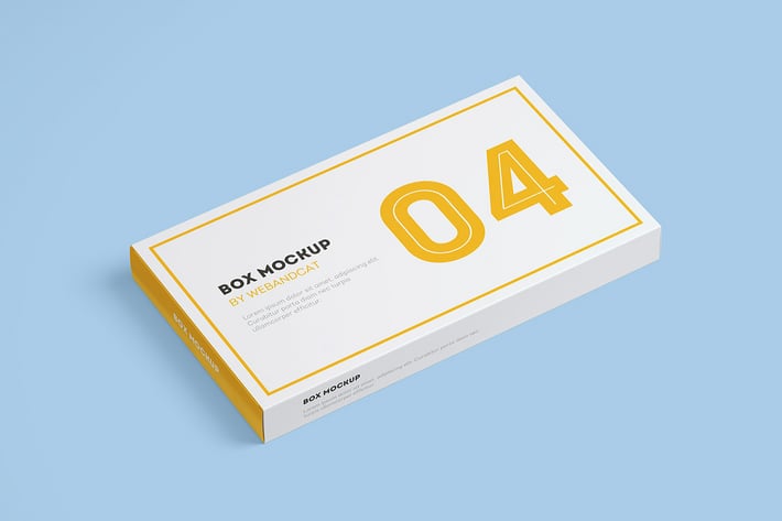 Package Box Mock-up: Flat Rectangle Box