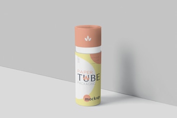 Paper Tube Packaging Mockup Set - Slim