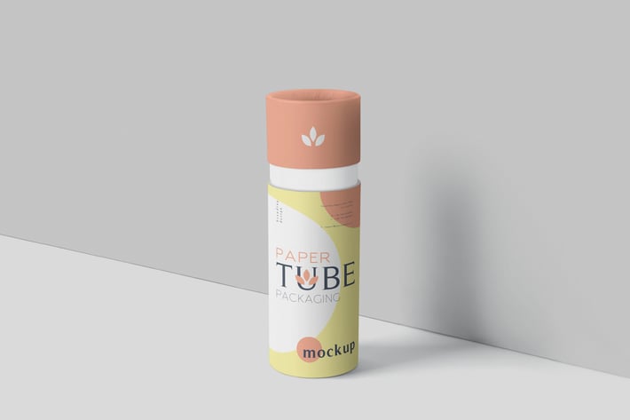 Paper Tube Packaging Mockup Set - Slim