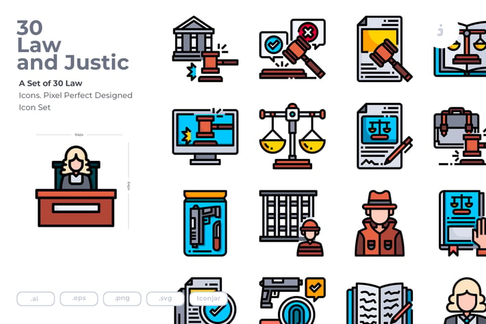 30 Law Icons