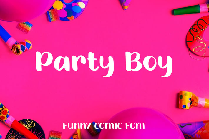Party Boy - Funny Comic Font