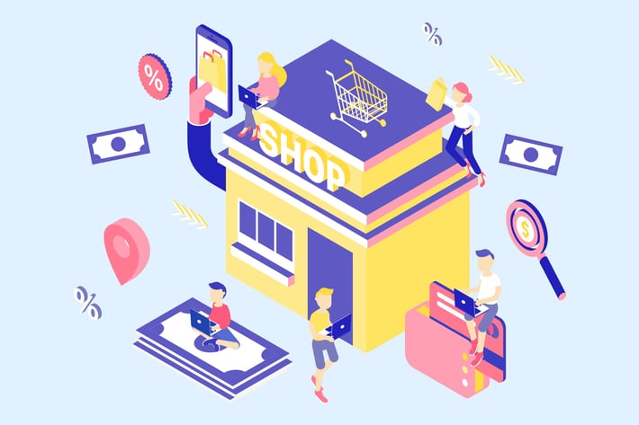E-Commerce Isometric Illustration