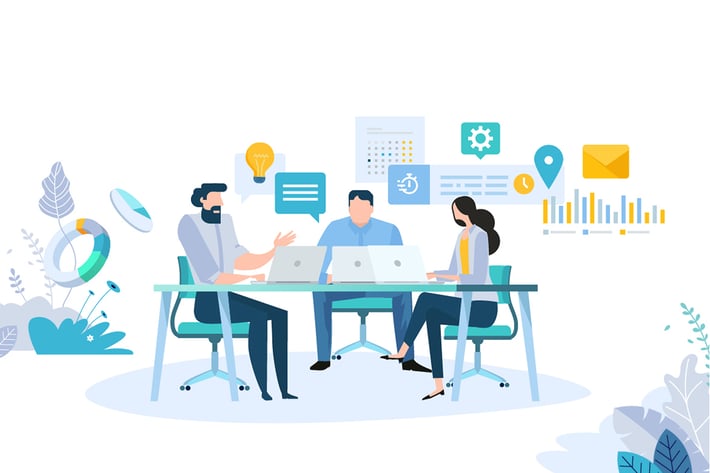 Creative flat design business concept