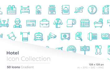 Hotel Gradient Icon