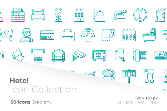 Hotel Gradient Icon
