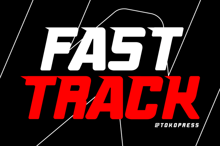 FAST TRACK - racing gaming font