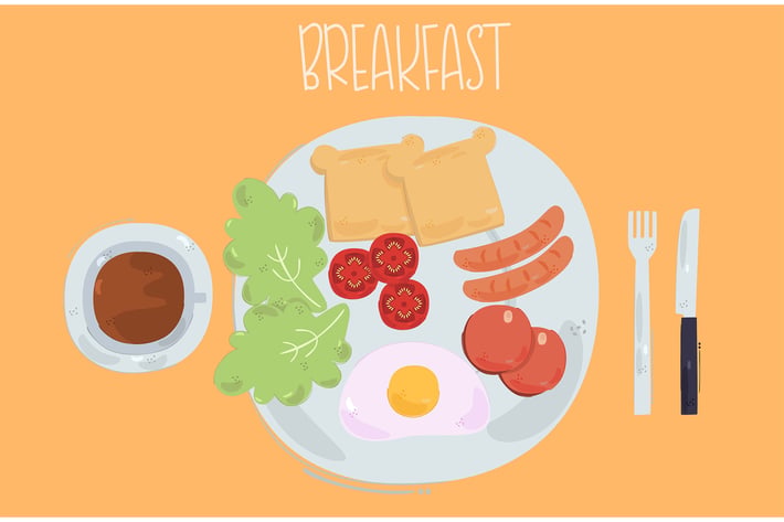 Breakfast Illustration Background