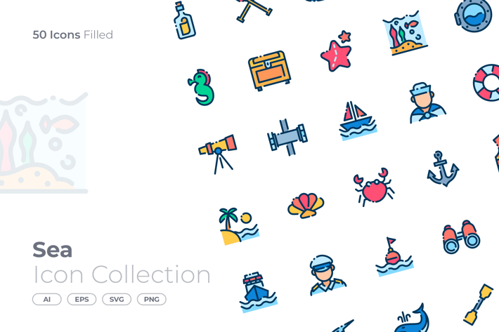 Sea Filled Icon