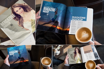 Square Magazine Cover Mockup