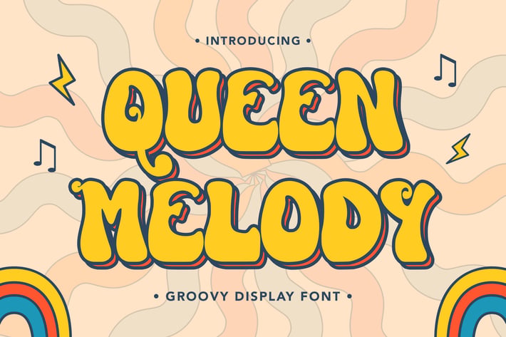 QueenMelody - Groovy Display Font