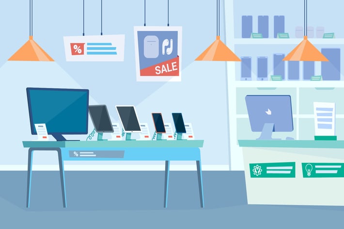 Gadget Shop - Illustration Background 
