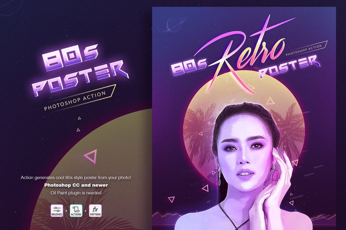 80s Retro Poster Action