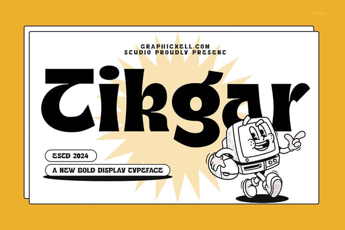 Tikgar Retro Vintage Display Font