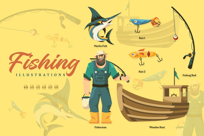 Fishing - Illustrations