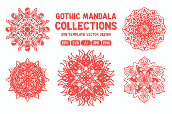 Gothic Mandala SVG Template
