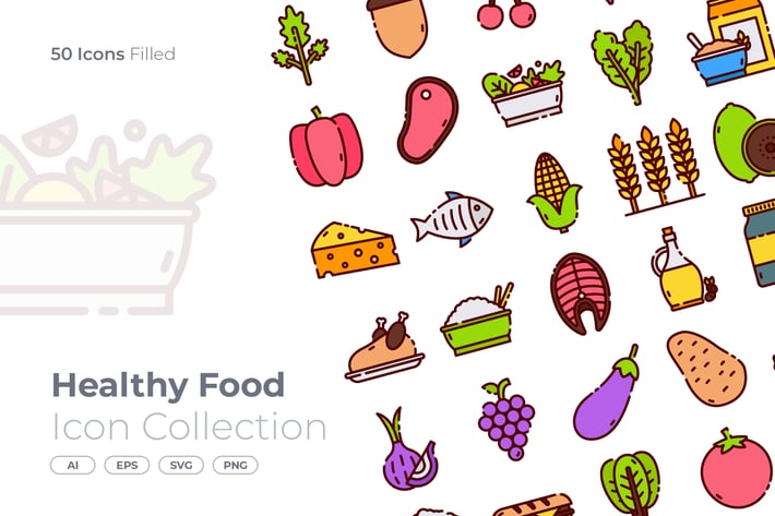 Healthy Food Filled Icon