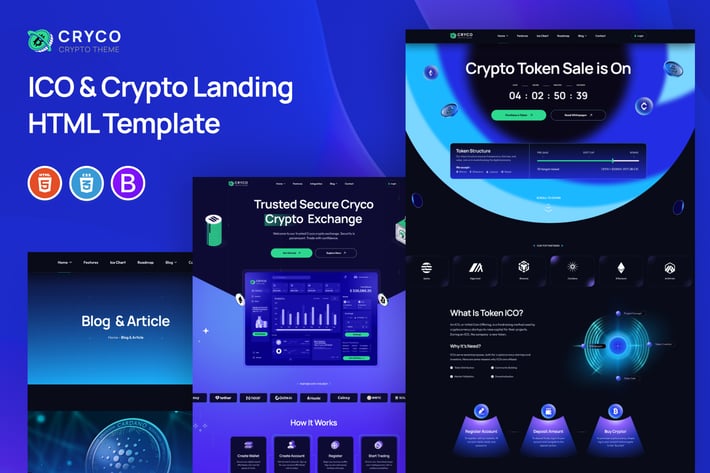Cryco - ICO & Crypto Landing Page Template