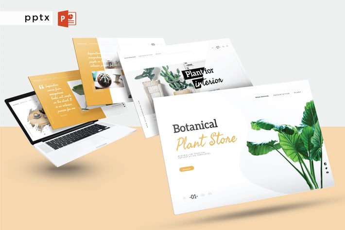 BOTANICAL PLANT STORE - Powerpoint  V341