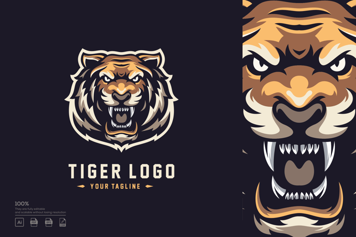Tiger esport logo design