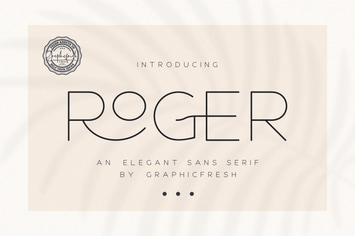 Roger - An Elegant Sans Serif