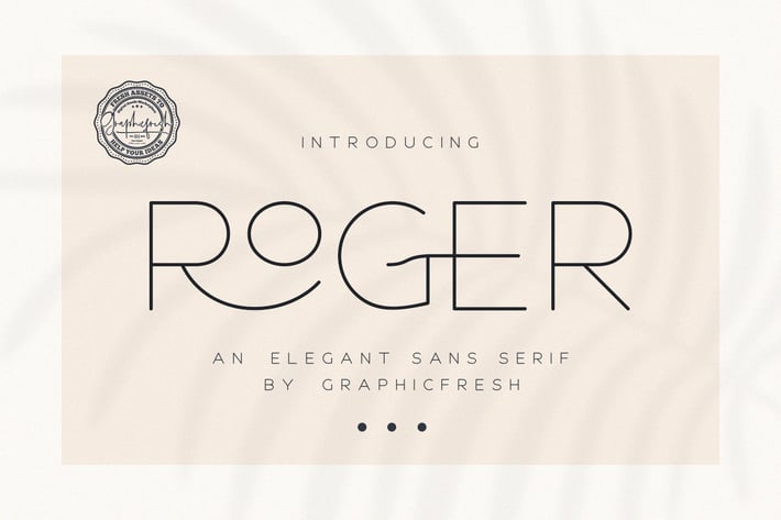 Roger - An Elegant Sans Serif