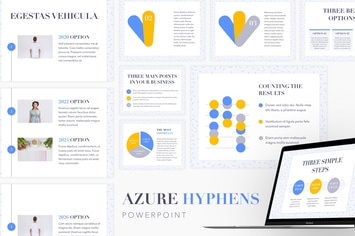 Azure Hyphens PowerPoint Template