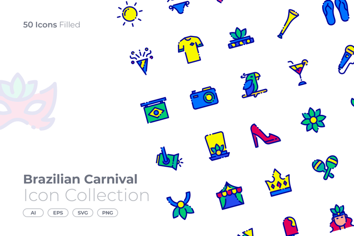Brazilian Carnival Filled Icon