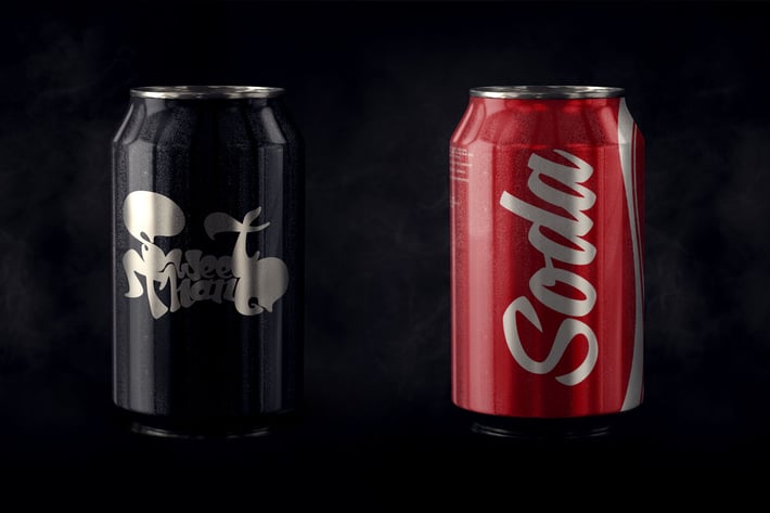 Photorealistic Aluminum Soda Can Mockup
