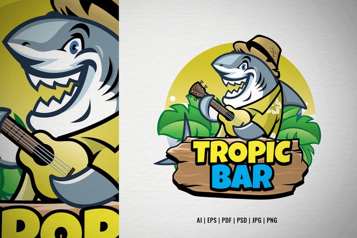 Tropic Bar Shark Logo