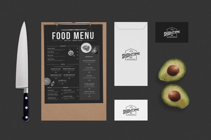 Identity Food Menu Mock Up