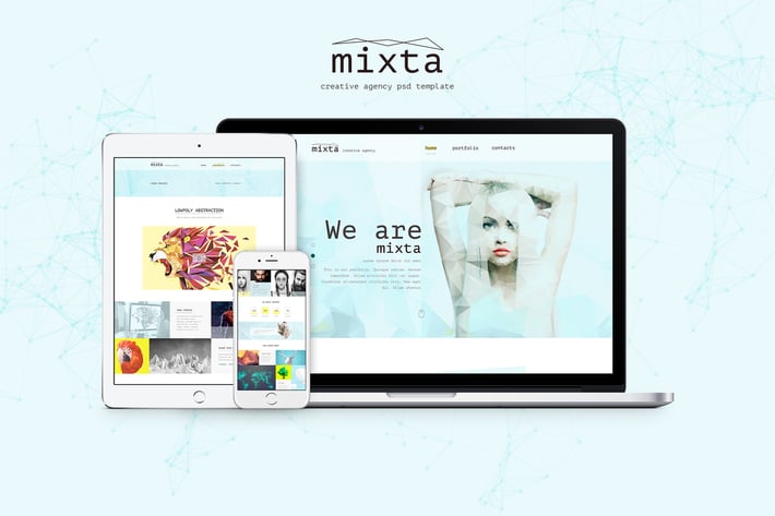 Mixta — Creative Agency, Portfolio PSD Template