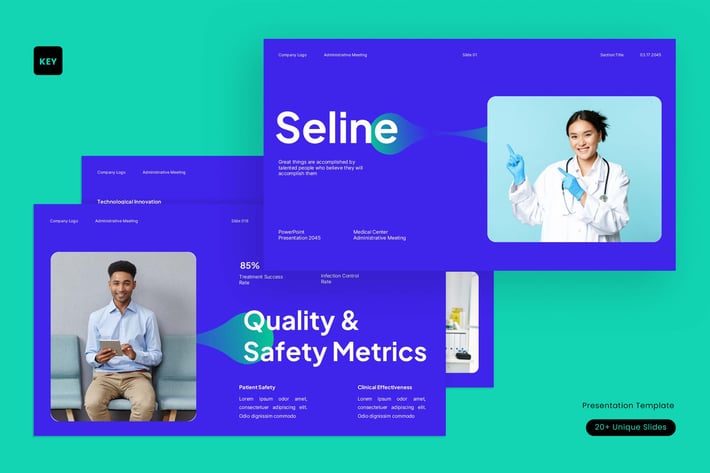 Blue Minimalist Gradient Medical Center|003