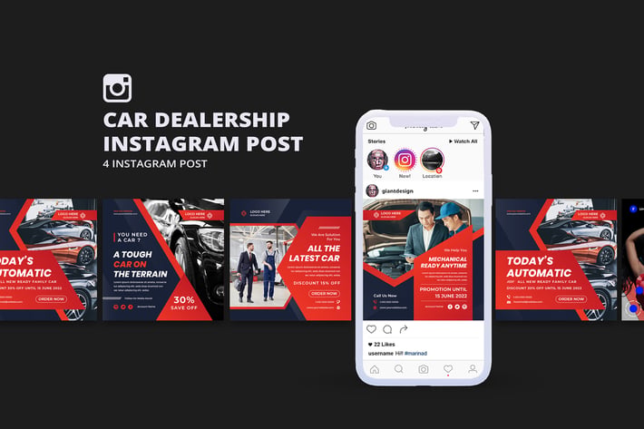 Car Dealership Instagram Post Template