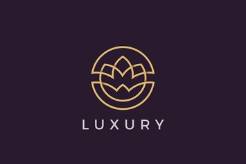 Flower Logo Circle Luxury Cosmetics Beauty Fashion