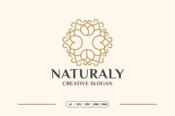 Flower Natural Line Logo