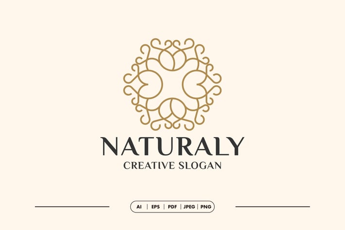 Flower Natural Line Logo