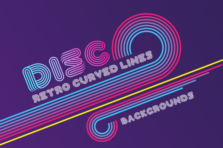 Disco Retro Lines Backgrounds