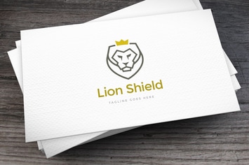 Lion Shield Logo Template