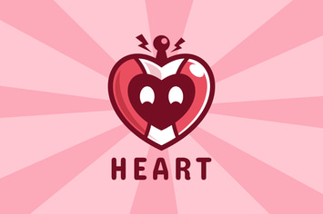 Pink Robot Love Cartoon