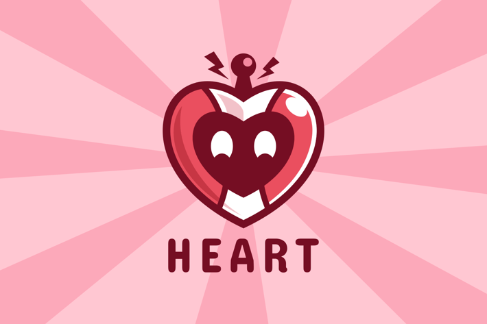 Pink Robot Love Cartoon